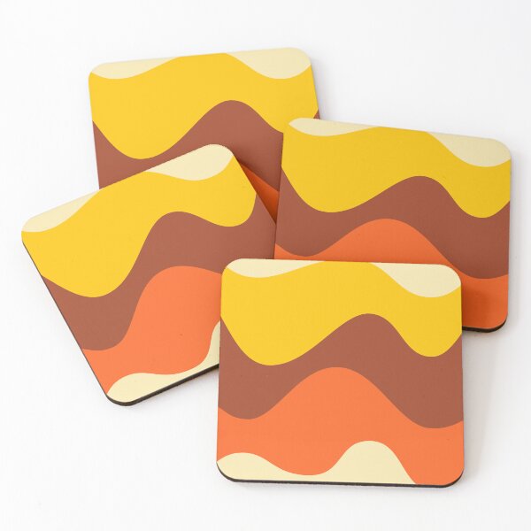 Item preview, Orange seventies retro zigzag pattern designed and sold by Thegentleshop.