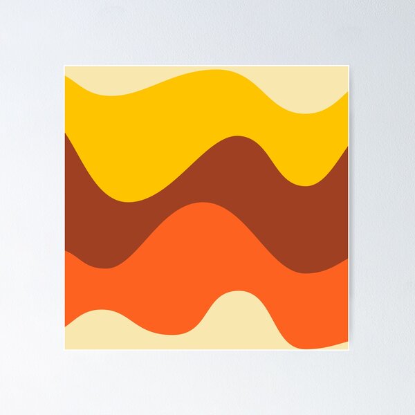 Item preview, Orange seventies retro zigzag pattern designed and sold by Thegentleshop.