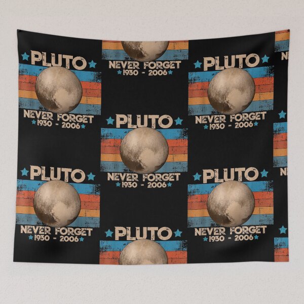 Item preview, Vintage Never Forget Pluto Nerdy Astronomy Space Science designed and sold by Martin Bond.