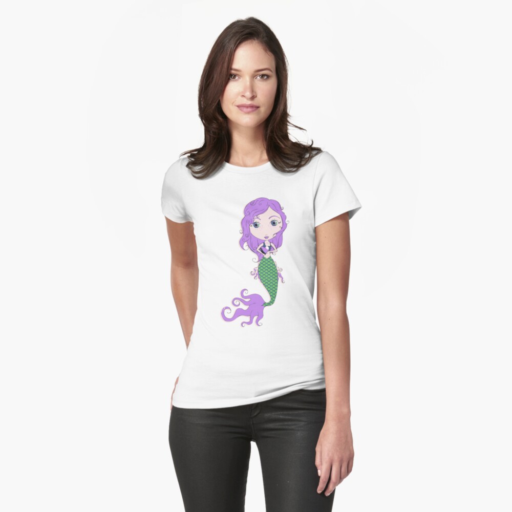 I Heart Mermaids - 2nd of 4 Fitted T-Shirt