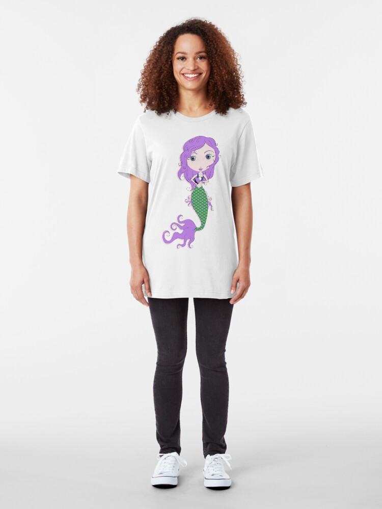 Alternate view of I Heart Mermaids - 2nd of 4 Slim Fit T-Shirt