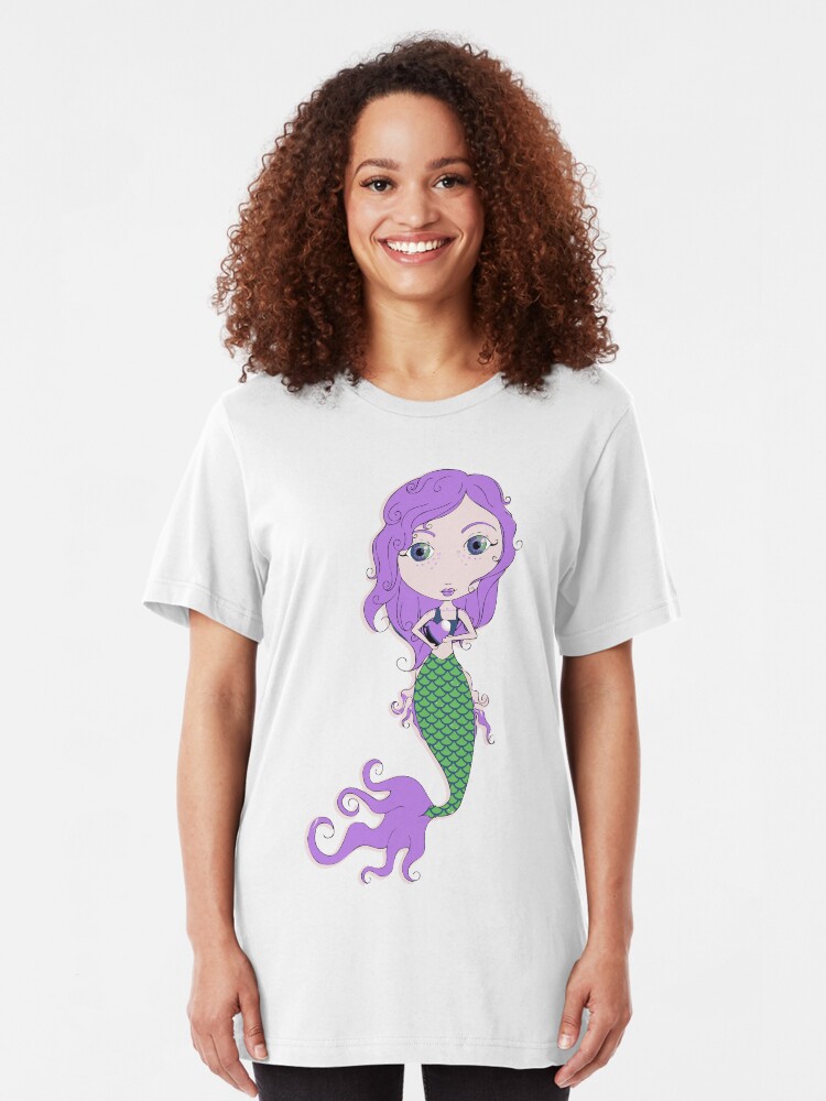 Alternate view of I Heart Mermaids - 2nd of 4 Slim Fit T-Shirt