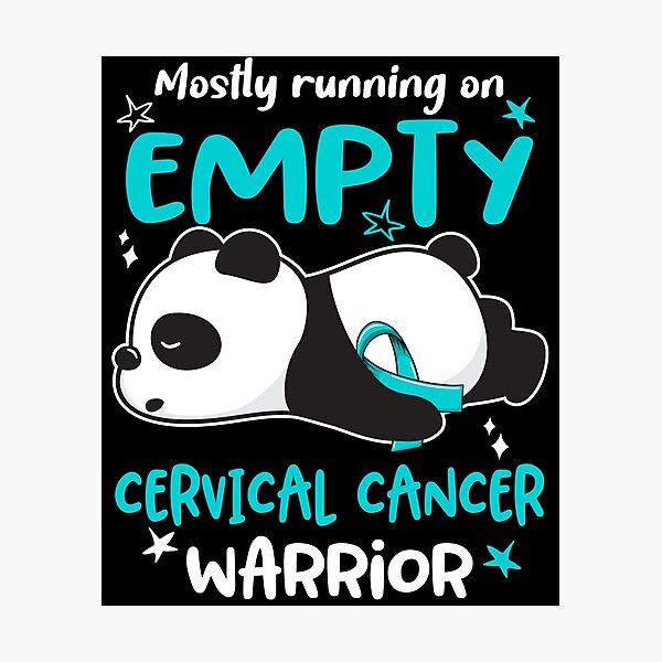 Item preview, Cervical Cancer Awareness - Mostly Running On Empty Cervical Cancer Warrior designed and sold by Hilten.