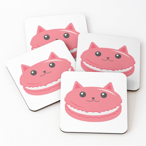 Item preview, Sweet Cute Kawaii Catarons Cat French Macarons Pastry designed and sold by sehana.