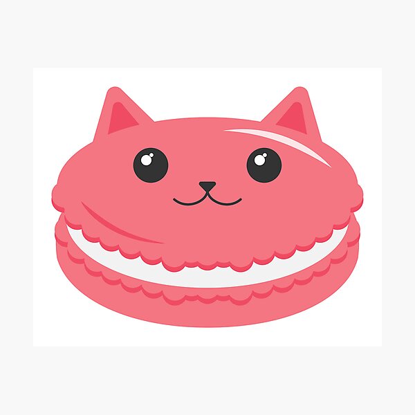 Item preview, Sweet Cute Kawaii Catarons Cat French Macarons Pastry designed and sold by sehana.