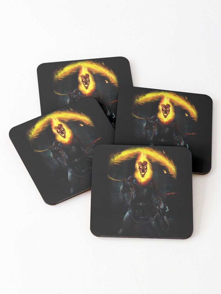 Thumbnail 1 of 5, Coasters (Set of 4), Ghost Rider designed and sold by AnaBi0.