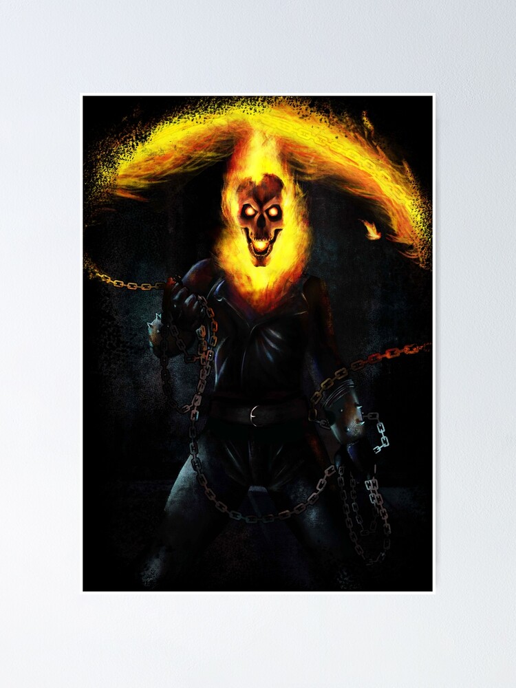 Thumbnail 1 of 3, Poster, Ghost Rider designed and sold by AnaBi0.