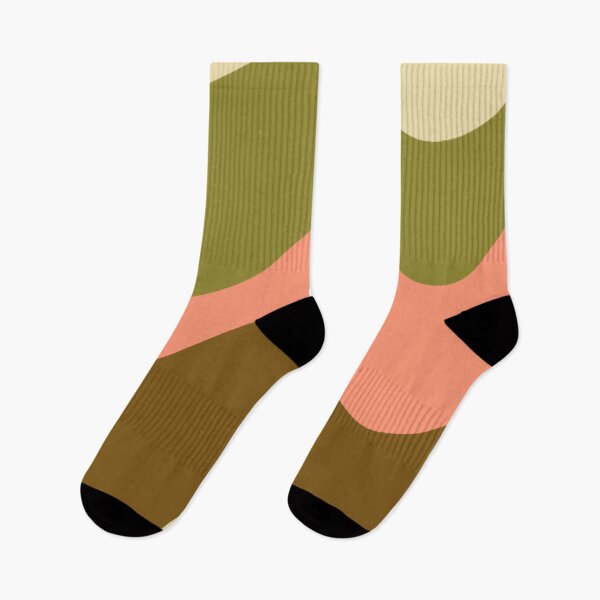 Item preview, Olive and pink seventies retro zigzag pattern designed and sold by Thegentleshop.