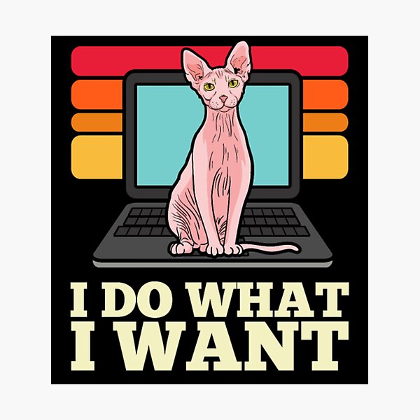 Aperçu de l'œuvre Chat Sphynx avec informatique créée et vendue par jackienorfolkal.
