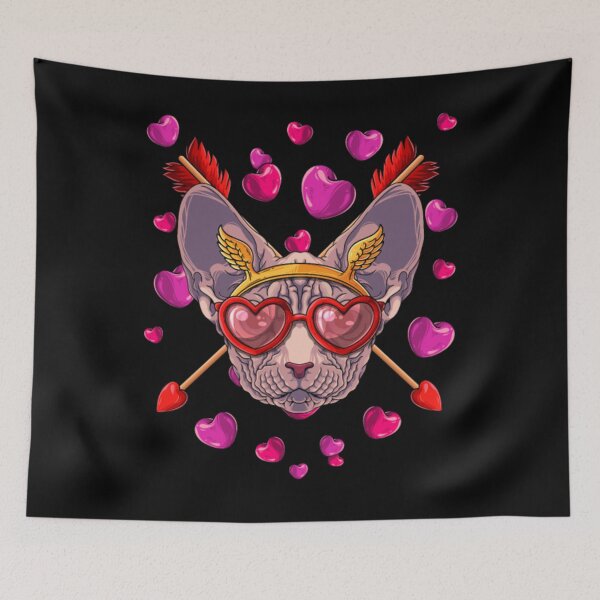 Item preview, Sphynx cat meow hearts valentine day designed and sold by jackienorfolkal.