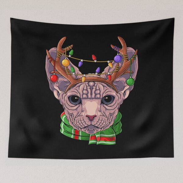 Item preview, Sphynx cat meow awesome merry Christmas designed and sold by jackienorfolkal.
