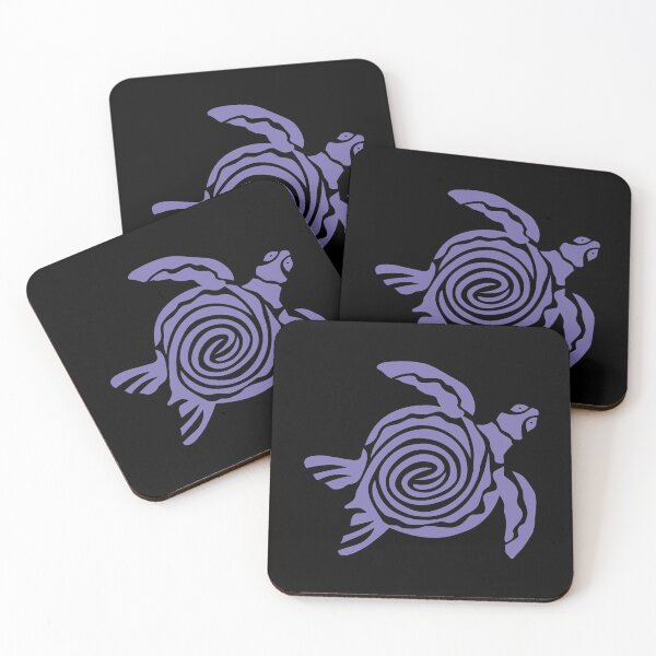 Item preview, Purple Sea Turtle Batik Line Drawing Design designed and sold by EarthArtDesigns.