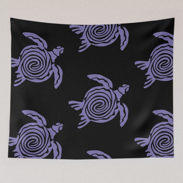 Item preview, Purple Sea Turtle Batik Line Drawing Design designed and sold by EarthArtDesigns.