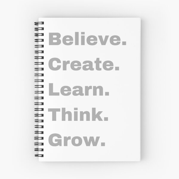 Item preview, Believe. Create. Learn. Think. Grow. designed and sold by NiftyTees.