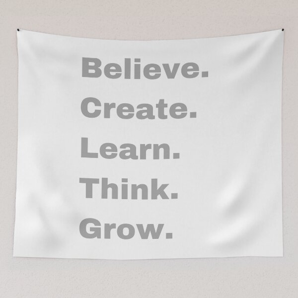 Item preview, Believe. Create. Learn. Think. Grow. designed and sold by NiftyTees.