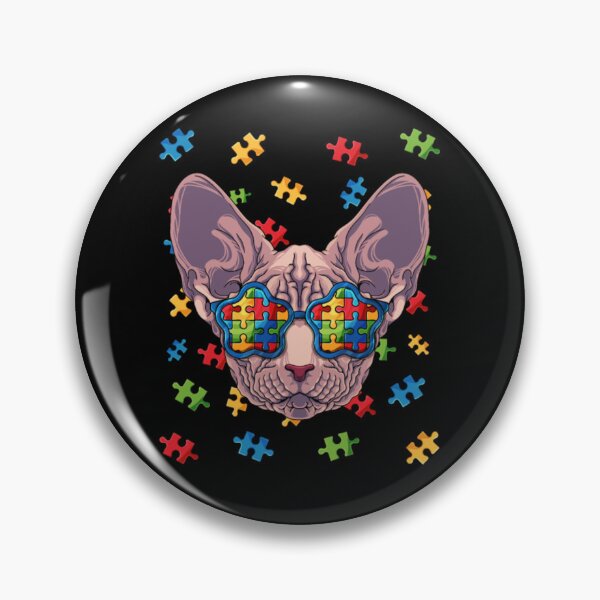 Item preview, Austism awareness sphynx cat puzzle autistic designed and sold by jackienorfolkal.