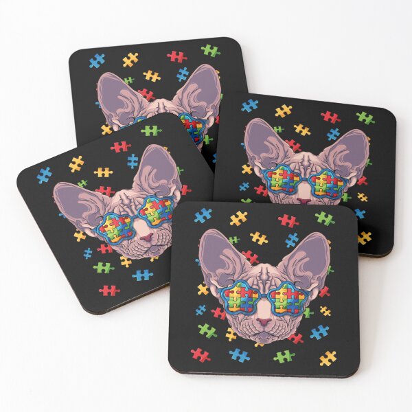 Item preview, Austism awareness sphynx cat puzzle autistic designed and sold by jackienorfolkal.