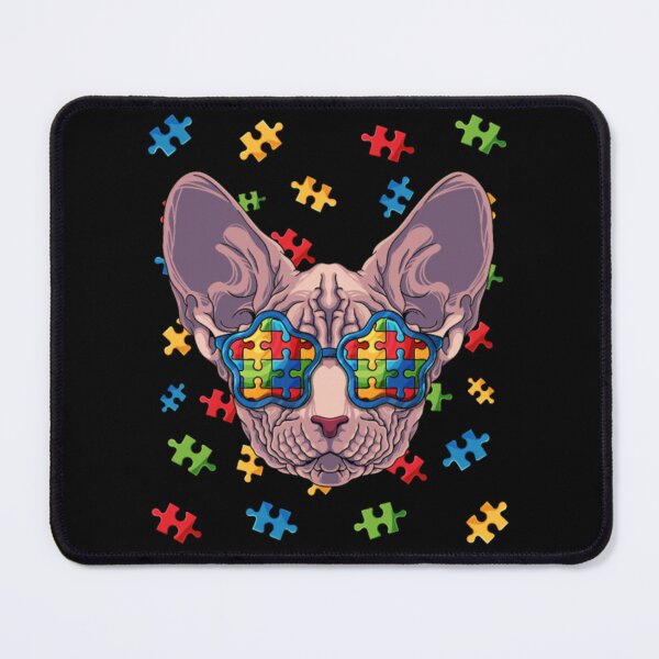 Item preview, Austism awareness sphynx cat puzzle autistic designed and sold by jackienorfolkal.