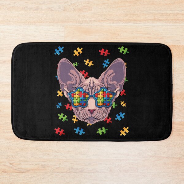 Item preview, Austism awareness sphynx cat puzzle autistic designed and sold by jackienorfolkal.