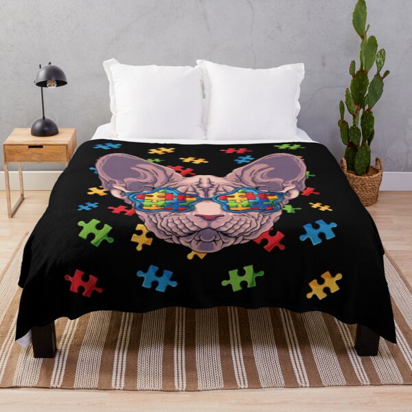 Item preview, Austism awareness sphynx cat puzzle autistic designed and sold by jackienorfolkal.