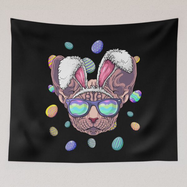 Item preview, Sphynx Easter Bunny Ears Cat Eggs  designed and sold by jackienorfolkal.