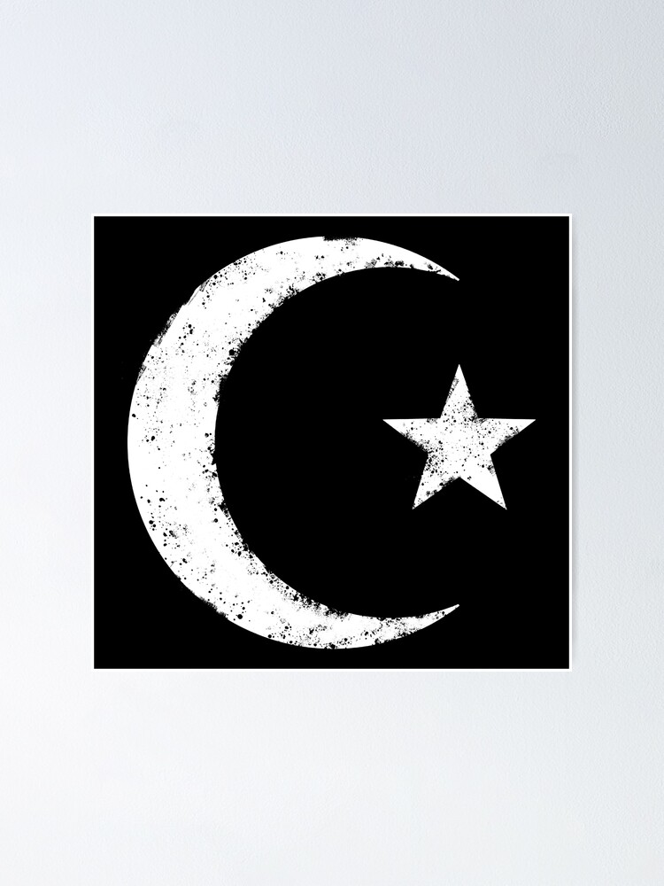 Islamic Symbol of Crescent and Star, represents the moon, and