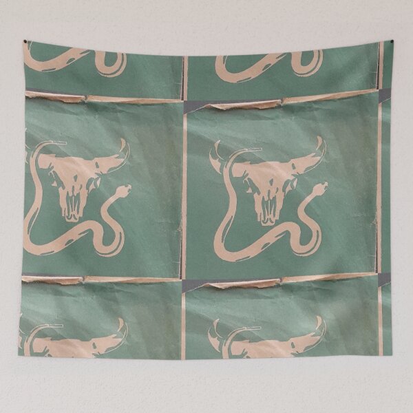 Item preview,   Company sleeve Detail, 78, Country, Bluegrass, cattle, skull, snake, Western, Outlaw designed and sold by Vintaged.