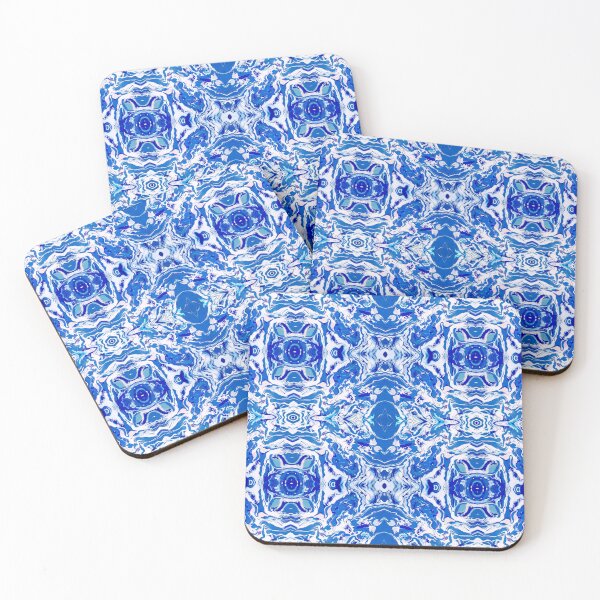 Item preview, Abstract Blue, White, and Turquoise Painting designed and sold by Creative-Voyage.