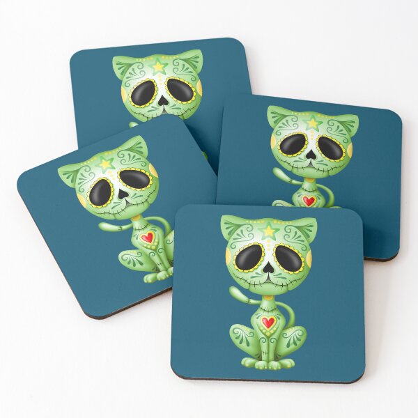 Item preview, Green Zombie Sugar Kitten Cat designed and sold by JeffBartels.