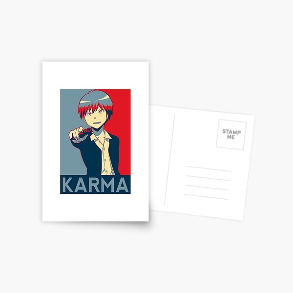 Rare assassination classroom Akabane Karma postcard prints FULL