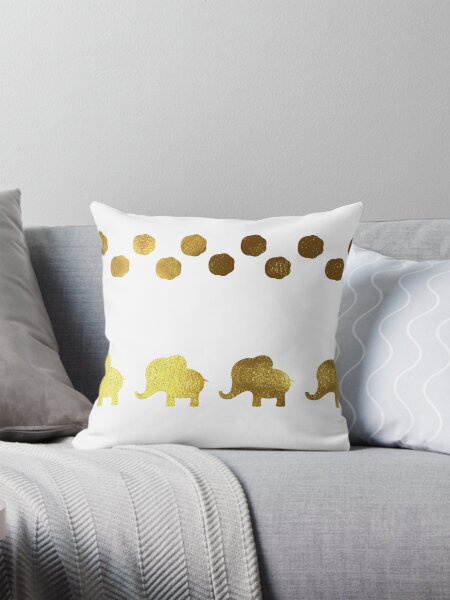 Item preview, Gold Baby Elephant with Hoof Prints designed and sold by printsofgold.