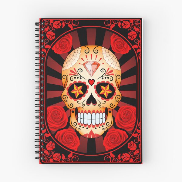 Item preview, Red Sugar Skull with Roses designed and sold by JeffBartels.