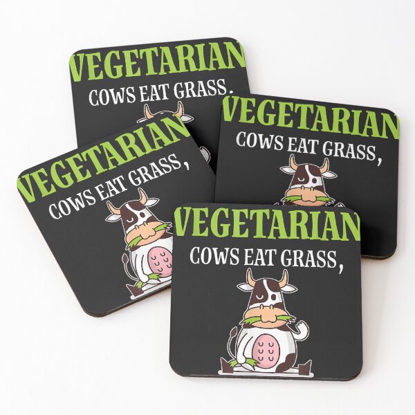 Item preview, FUNNY COW VEGETARIAN COWS EAT GRASS, I EAT COWS  designed and sold by RobertWarburto.