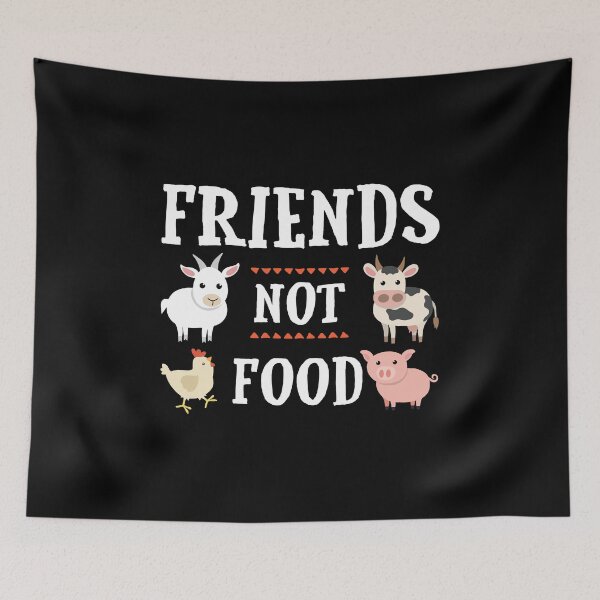 Item preview, Vegan, Vegetarian Design - Friends Not Food! designed and sold by EstelleStar.