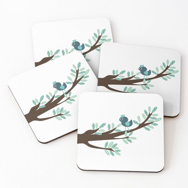 Item preview, cute bird and green branches  designed and sold by Janjira.
