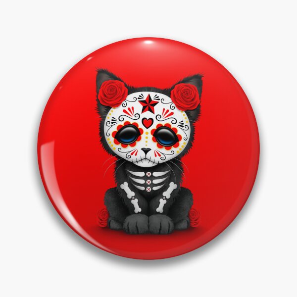 Item preview, Cute Red Day of the Dead Kitten Cat designed and sold by JeffBartels.