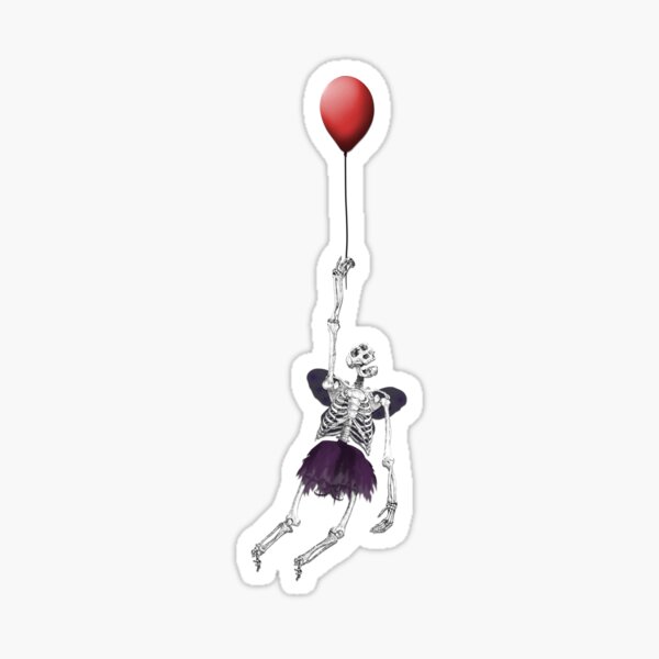 Death Fairy Helper with balloon (sticker) Sticker