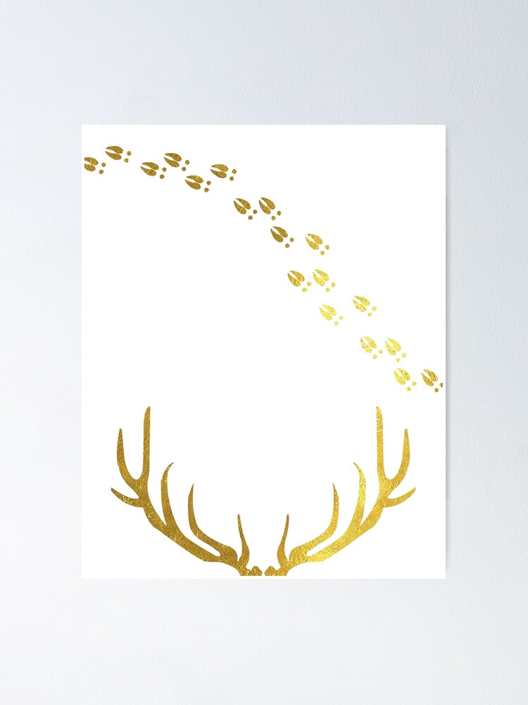 gold reindeer antlers