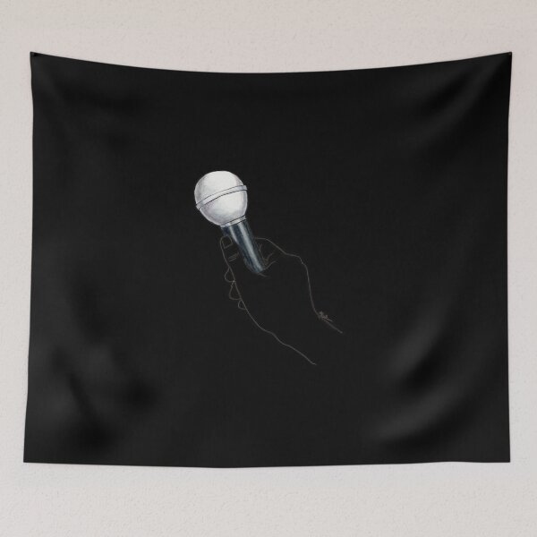 Item preview, Hand Holding Microphone Illustration Classic T-Shirt designed and sold by rikazr6sr1.