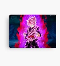Black Goku Super Saiyan Rose Canvas Print