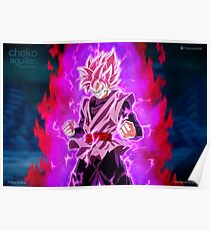 Black Goku Super Saiyan Rose Poster