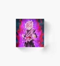 Black Goku Super Saiyan Rose Acrylic Block