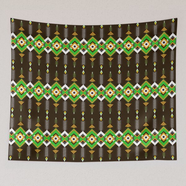 Item preview, Batik Pattern / Ethnic pattern Seamless Texture Brown Green Yellow designed and sold by RisaArt22.