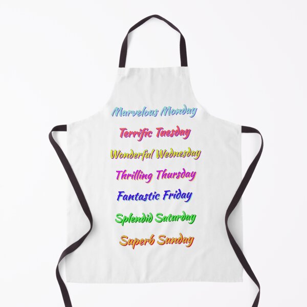 Item preview, Colorful Days of the Week. Multicolor Fun, Positive, Uplifting Messages. White Background. designed and sold by ArtByLM.