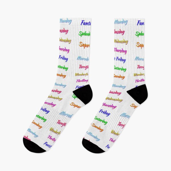 Item preview, Colorful Days of the Week. Multicolor Fun, Positive, Uplifting Messages. White Background. designed and sold by ArtByLM.