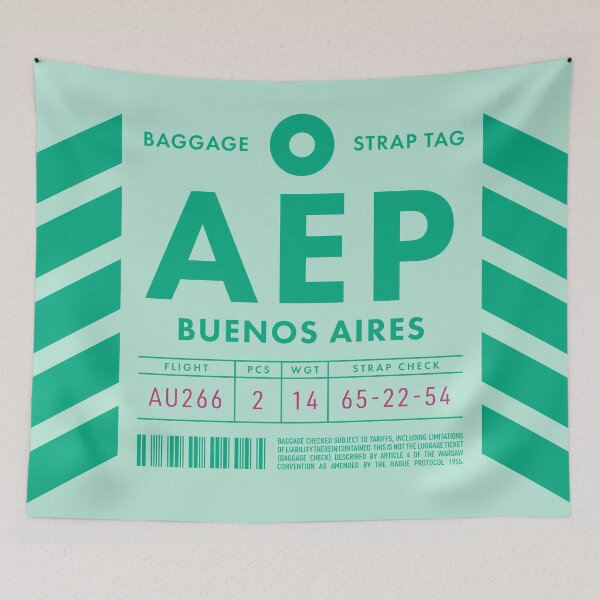 Item preview, Luggage Tag D - AEP Buenos Aires Argentina designed and sold by VoodooCircus.