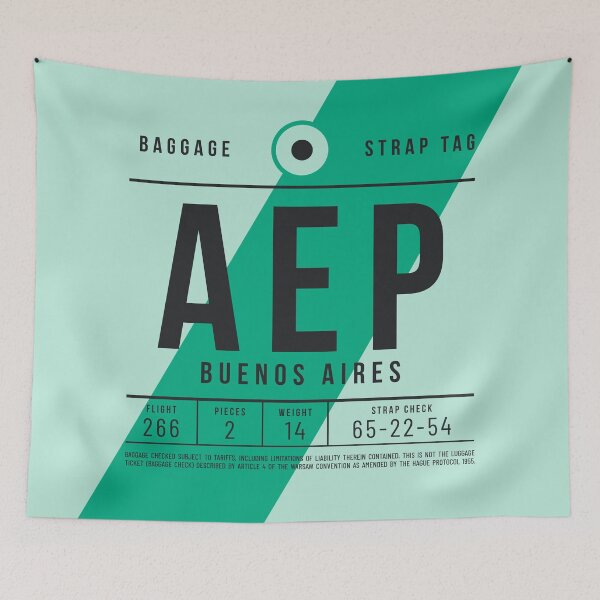 Item preview, Luggage Tag E - AEP Buenos Aires Argentina designed and sold by VoodooCircus.