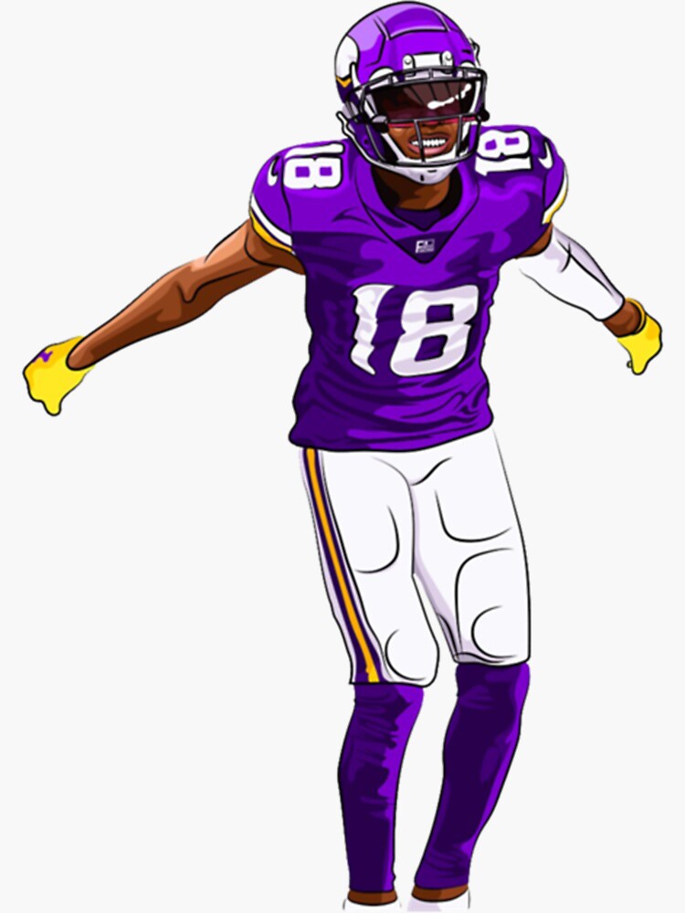 "Justin Jefferson " Sticker for Sale by YuhSportsz1 Redbubble