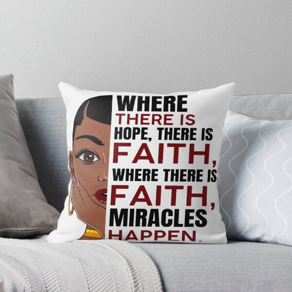 Item preview, Afro Black Girl Where There Is Hope There Is Faith designed and sold by RobeLan.