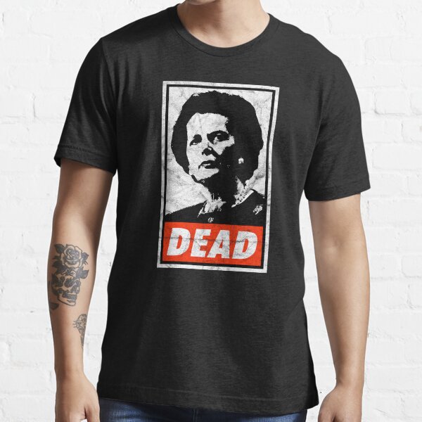 Item preview, Margaret Thatcher Dead (Black Worn Look) designed and sold by politicalamity.